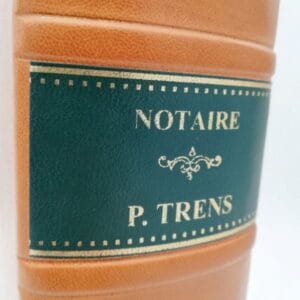 Art et Reliure de Lautrec notaires livre cuir marron composteur dorure