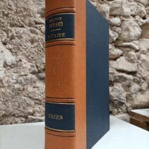 Art et Reliure de Lautrec notaires couverture cuir marron et noir