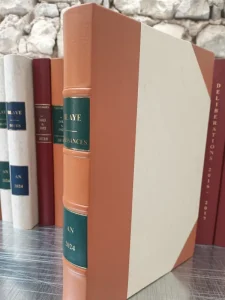 Art et Reliure de Lautrec Mairies et Collectivités registre marron et blanc cuir