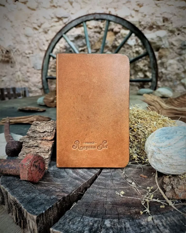 Art et Reliure Carnet de Notes - Petit modèle cognac